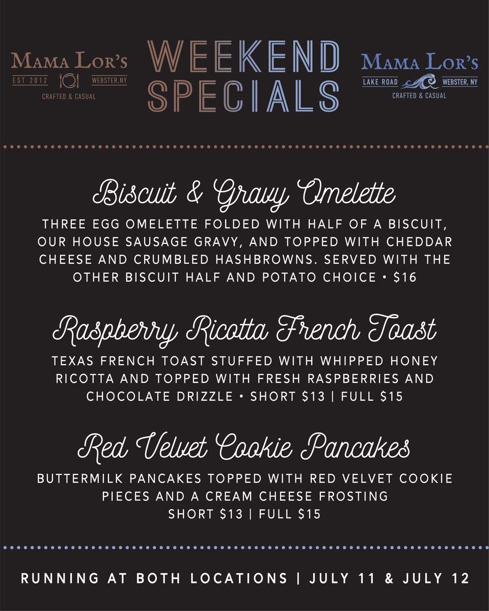 Weekend Breakfast Specials