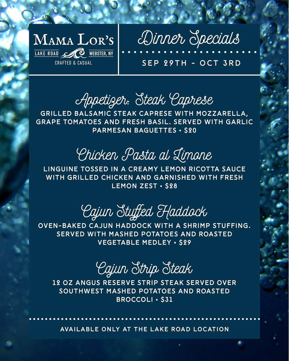 Weekly Dinner Specials