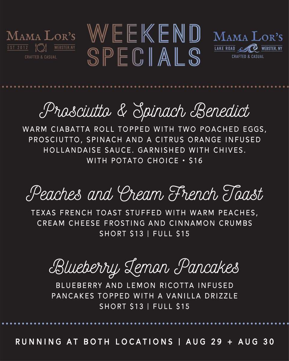 Weekend Breakfast Specials