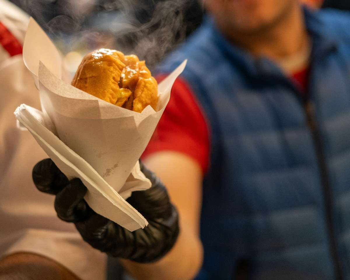 Hot food ready for pickup in person