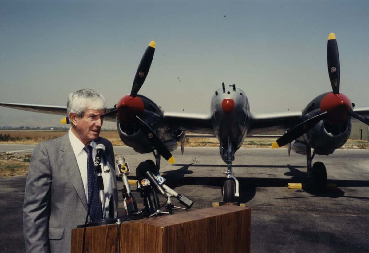 David speaking at an event