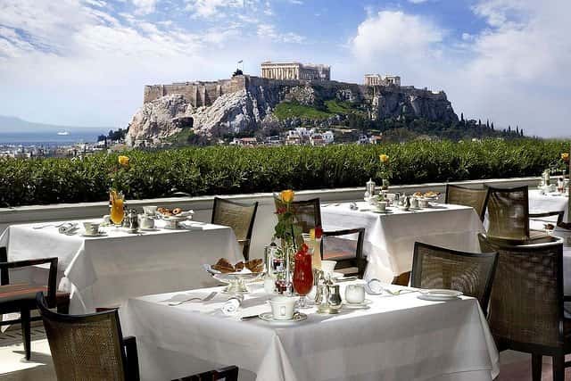 acropolis in the background