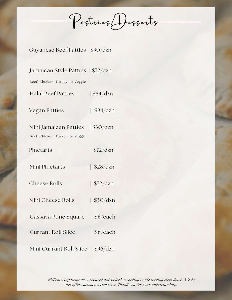 Catering Menu Page 3
