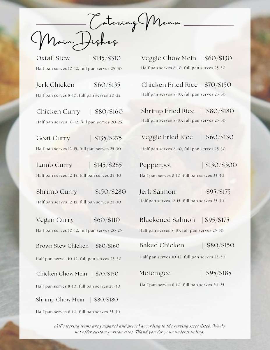 Main dishes