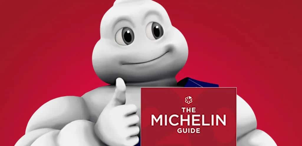 The Michelin Guide - Cartoon drawing of the Michelin Man