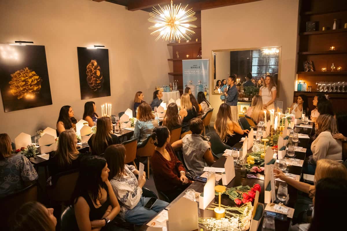 dining-event.jpgGuests gathered for a private dining event inside a modern steakhouse with contemporary decor and elegant table settings.