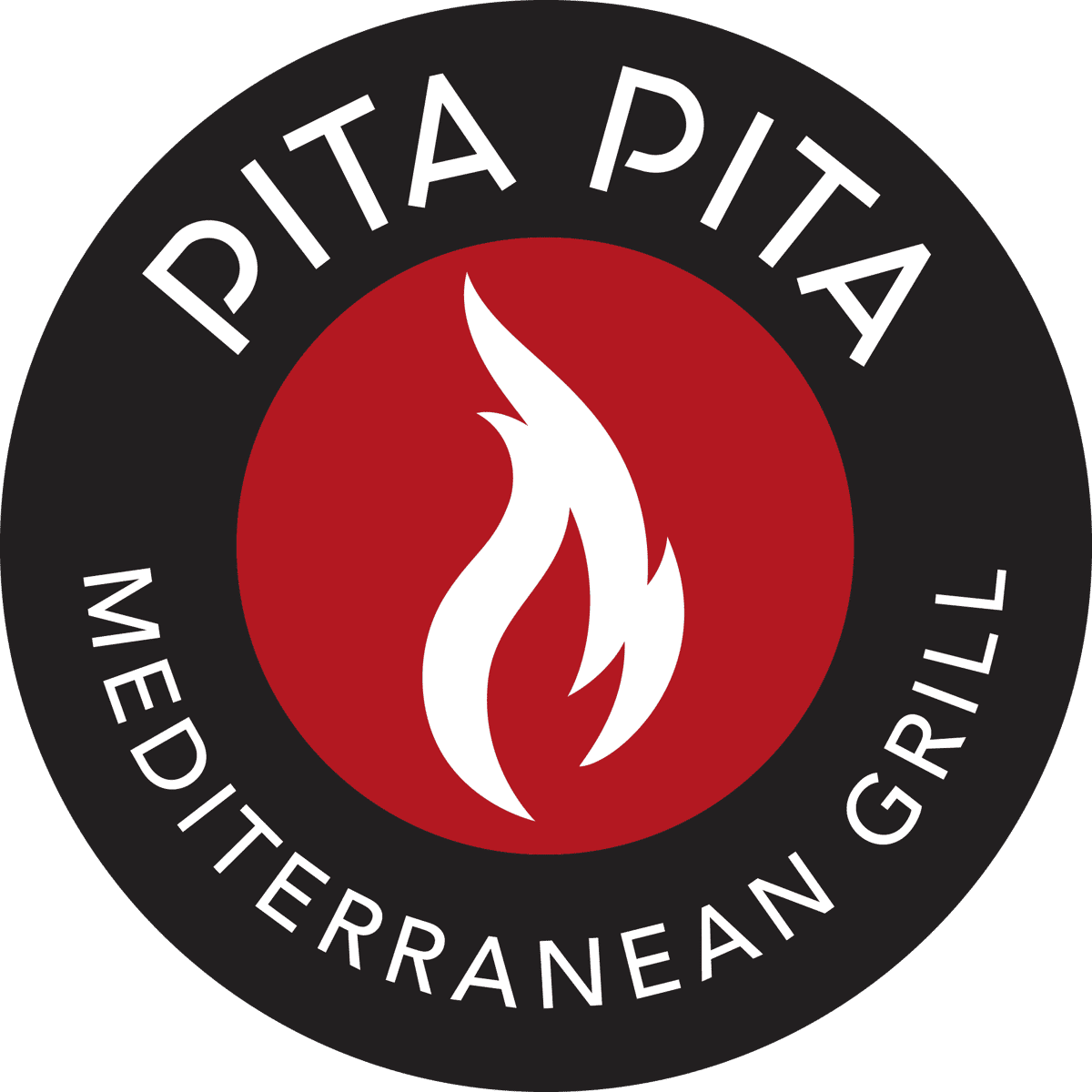 Pita pita Mediterranean Grill Stamp Emblem