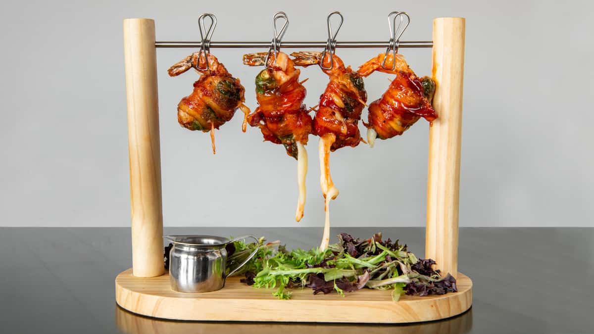 Bacon wrapped shrimp
