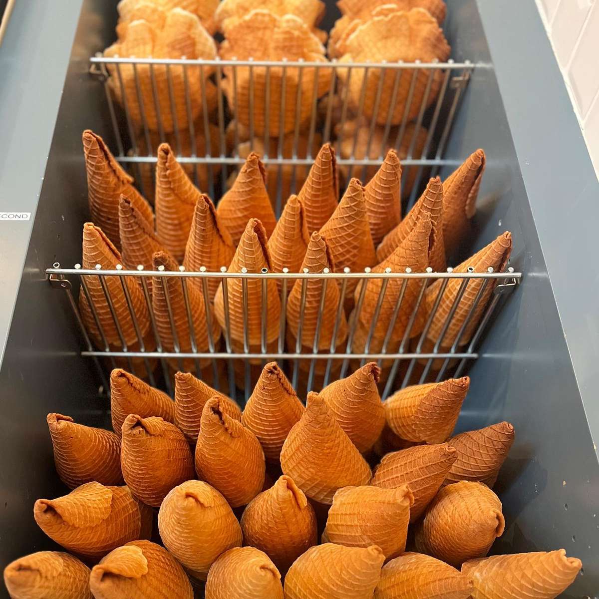 Waffle Cones are made from scratch everyday