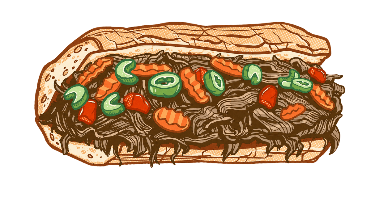 italian beef illustration