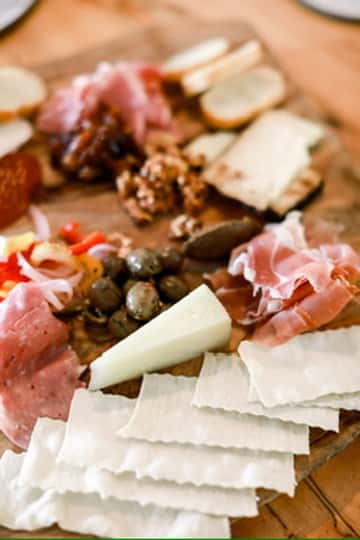 cheese and charcuterie plate