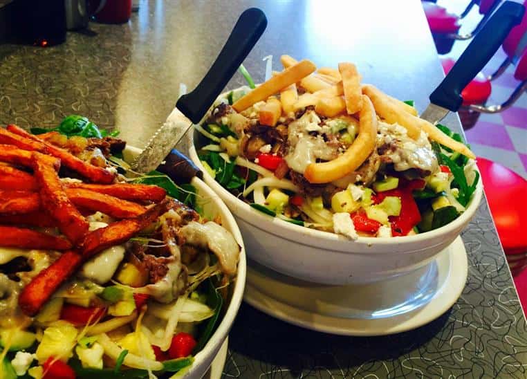 two salads in a bowl