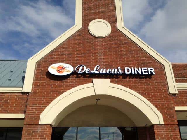 front view of deluca's diner