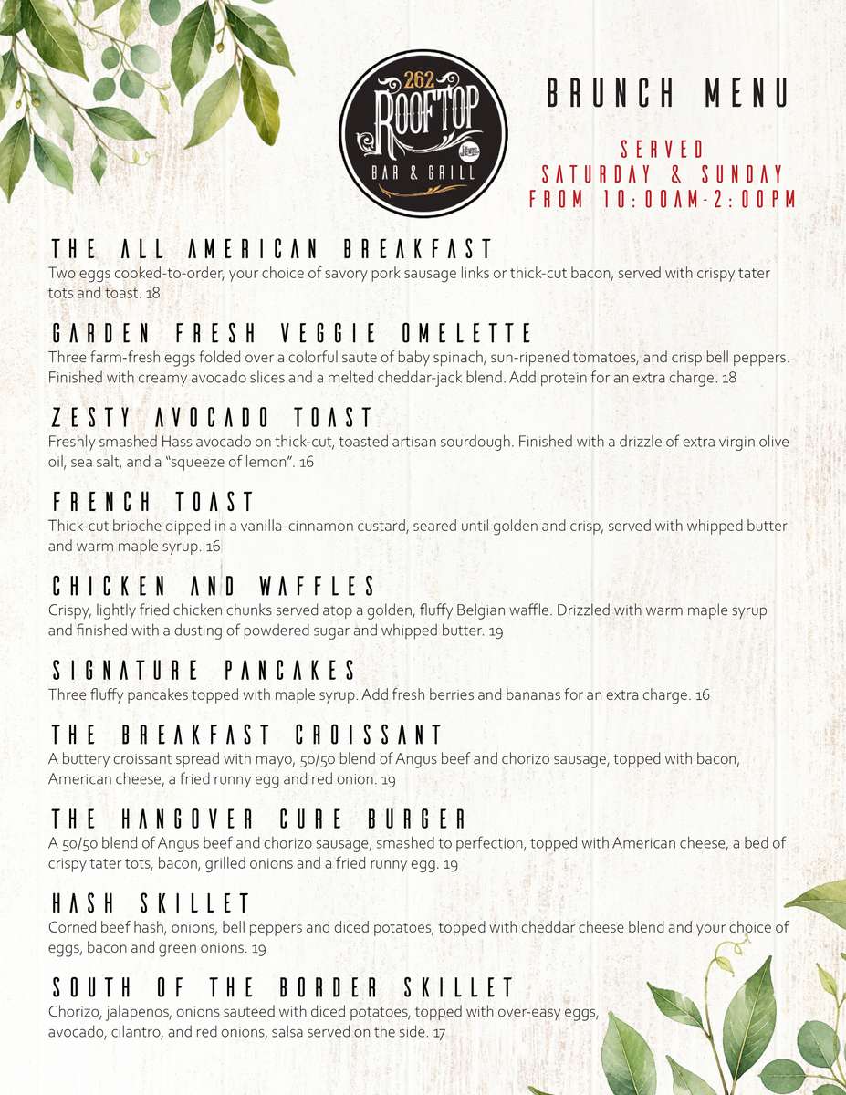 brunch menu