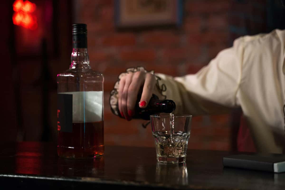 pouring drinks