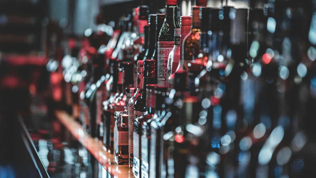 whiskey bottles