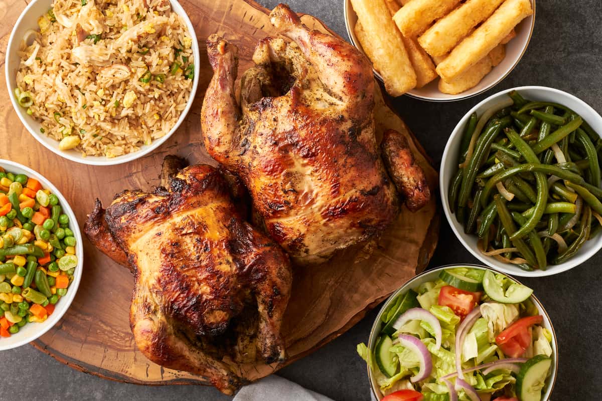 charcoal rotisserie chicken