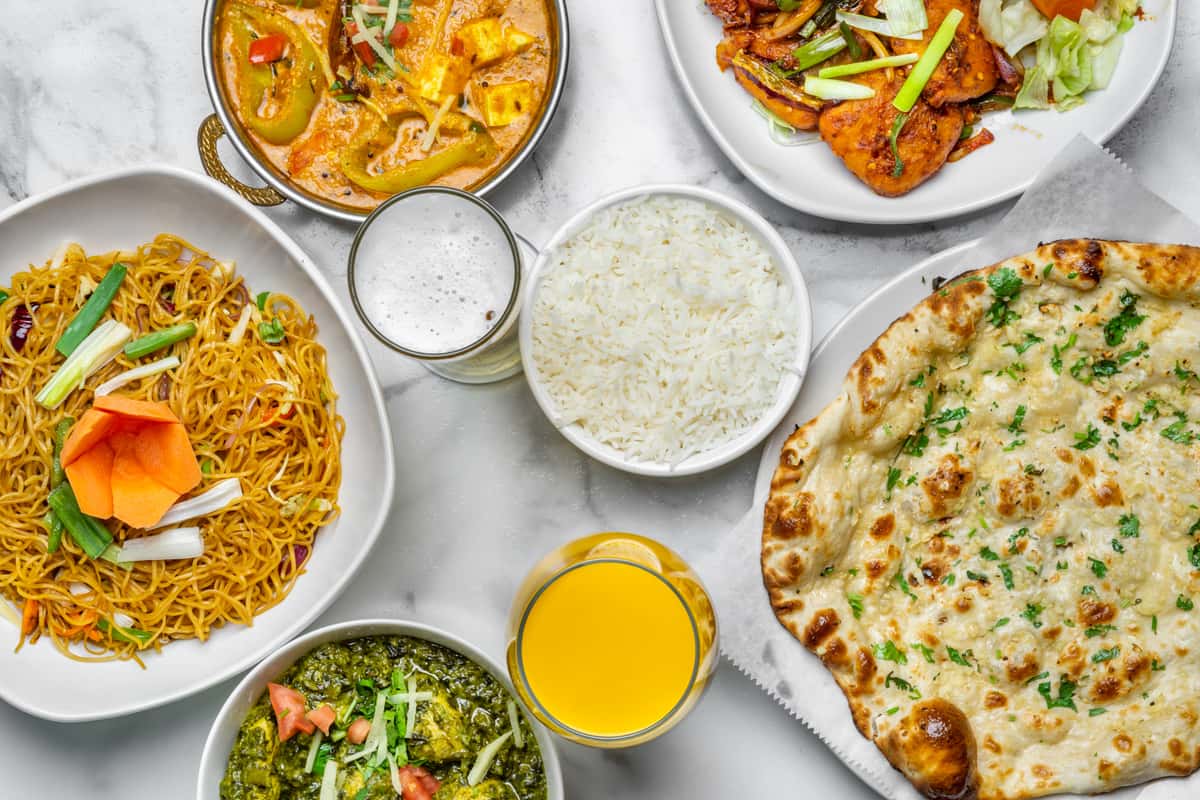 Spread of menu items