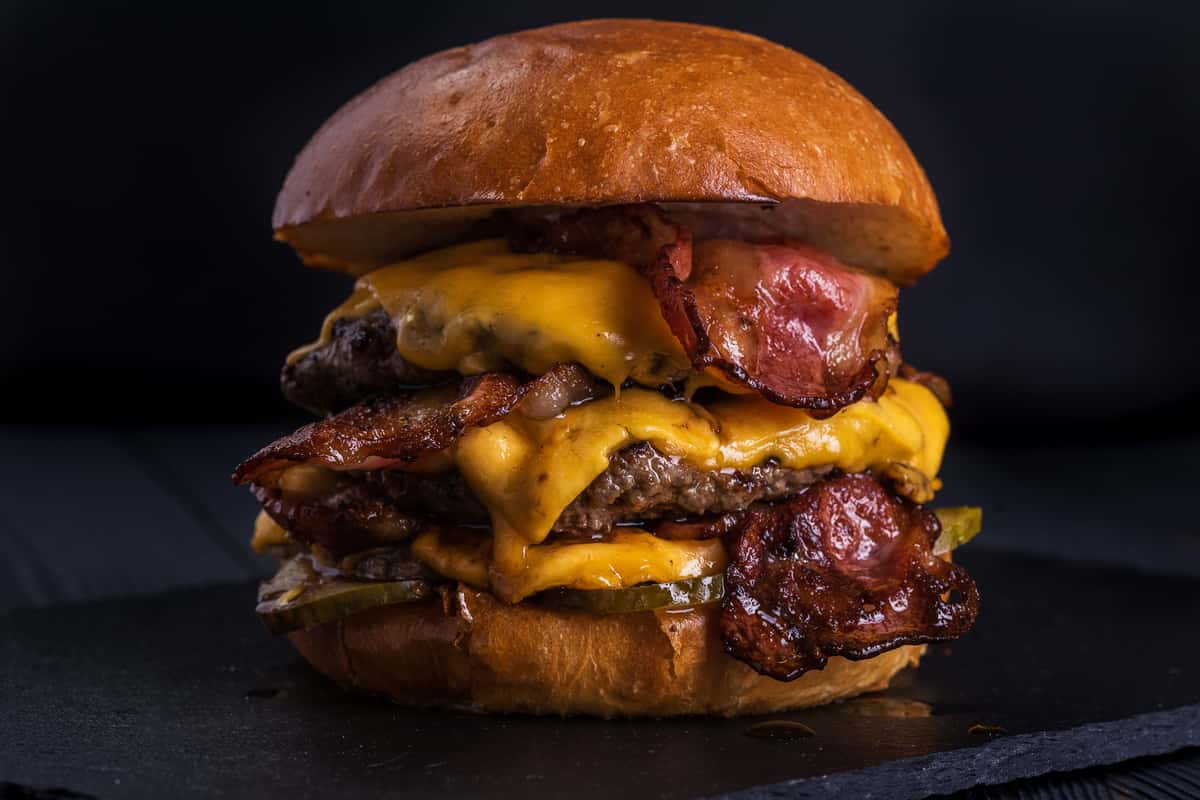 Double Burger with cheese and bacon