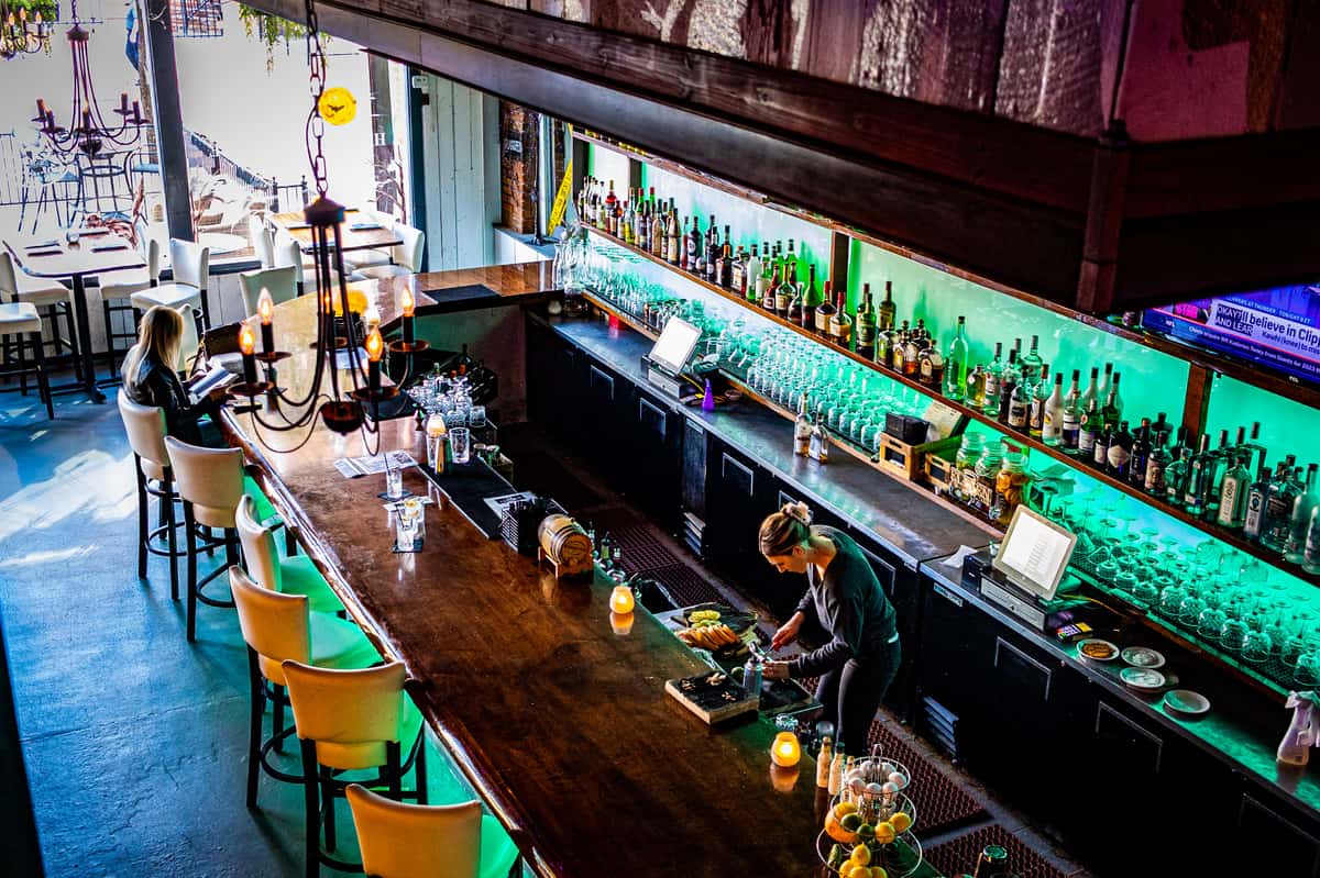 bar area