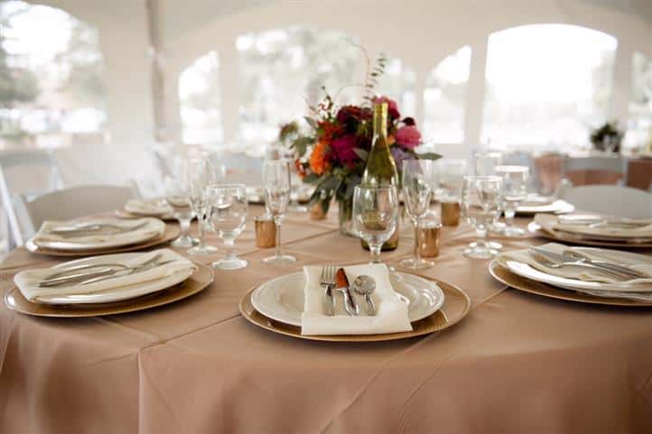 dinnerware on the table