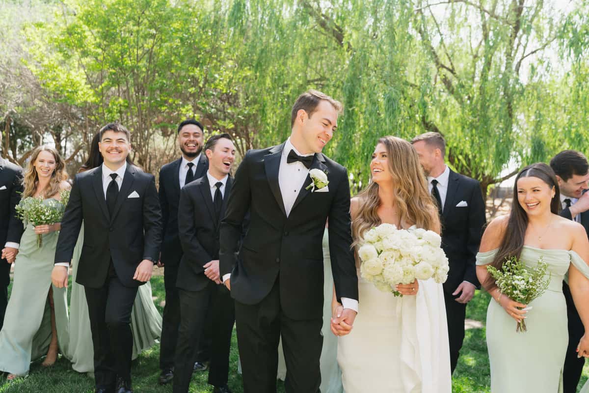 wedding, garden, couple