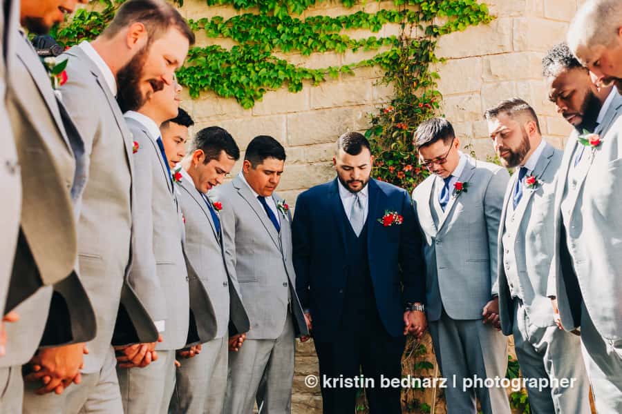 men praying