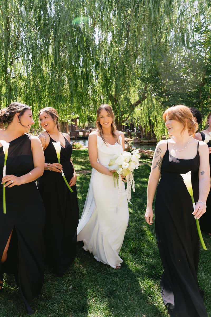 garden bride bridesman