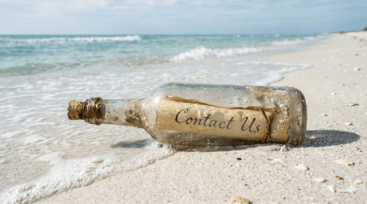 Contact Us Message in A Bottle