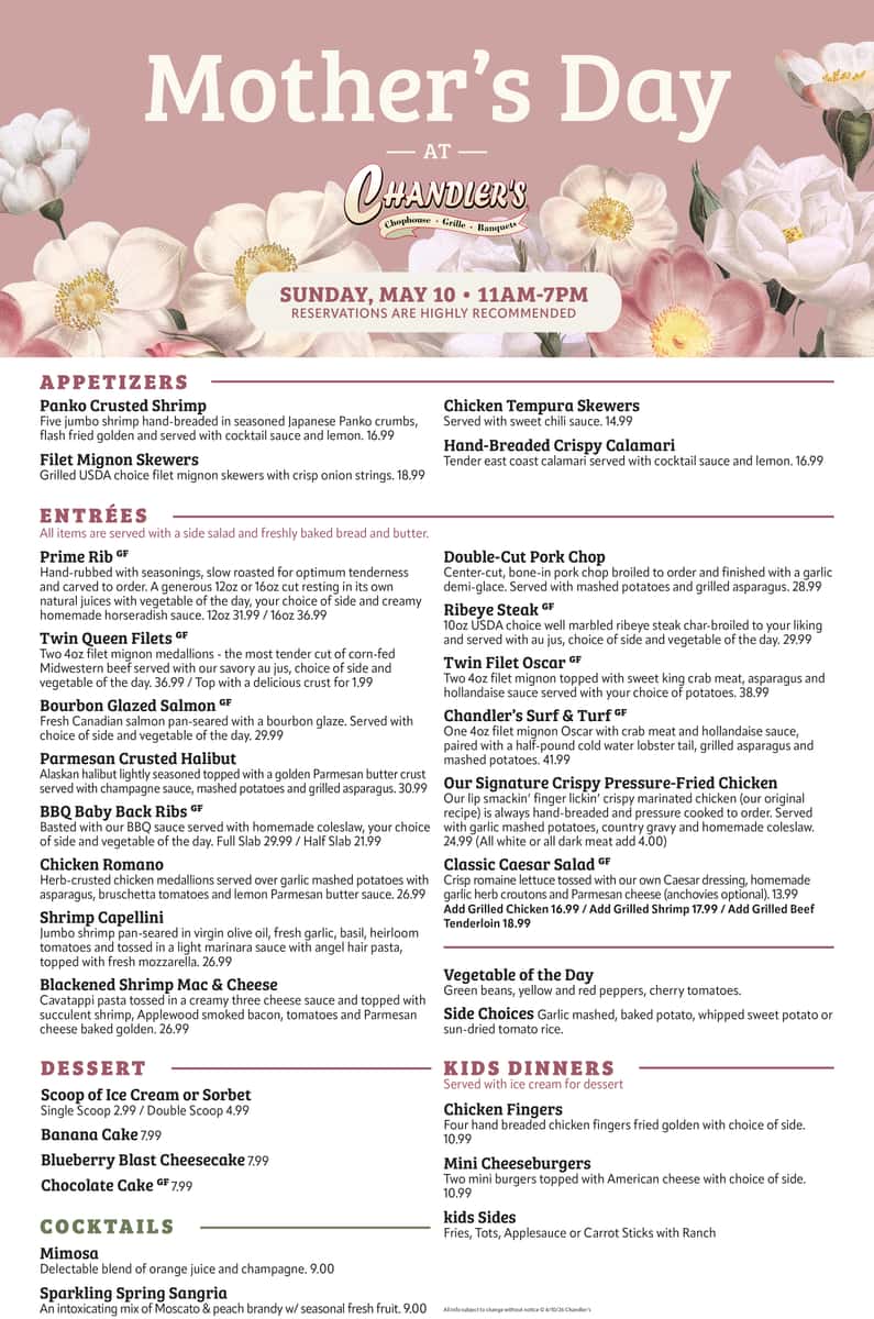 Mothers Day at Chandlers