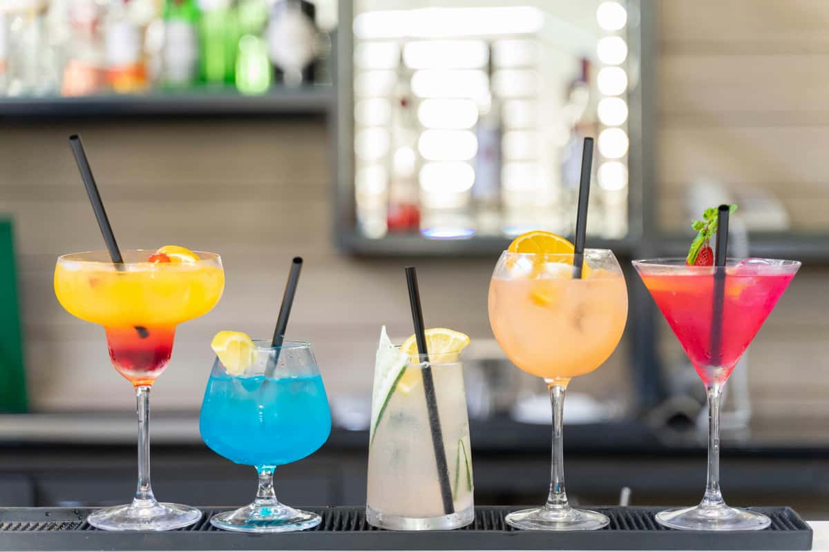 Assortment of cocktails