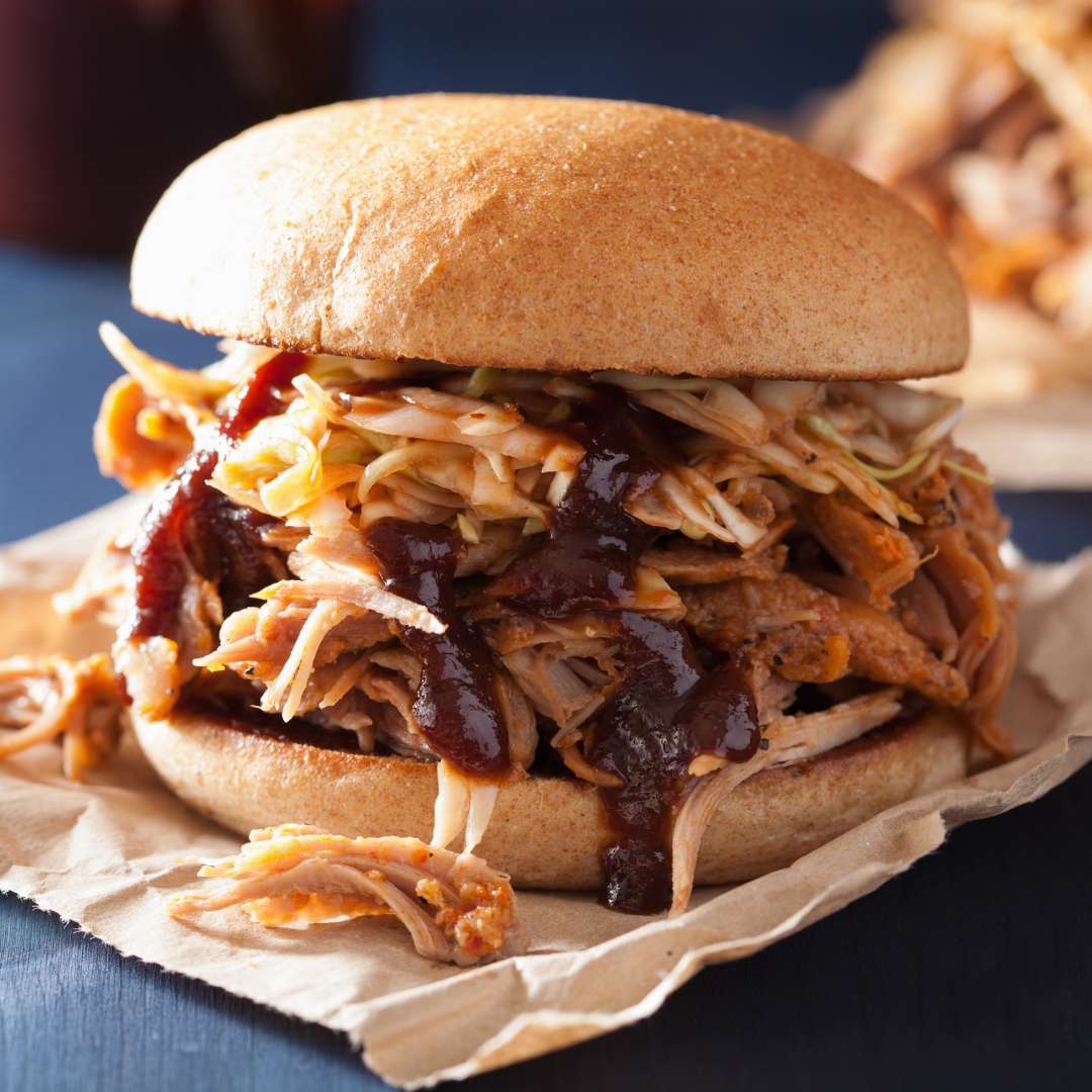 Pulled Pork Sandwich Cowboys Bar Grill Steak House in