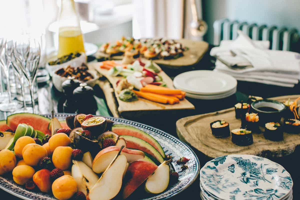 catering spread of food