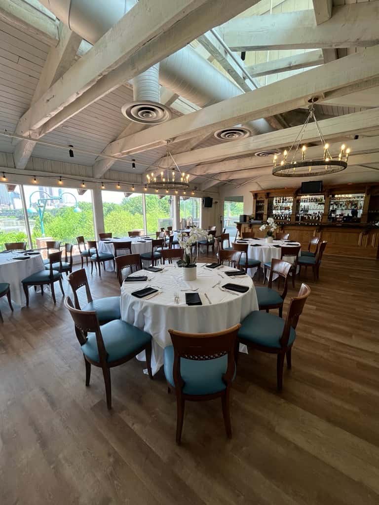 table set up at Boat House Events