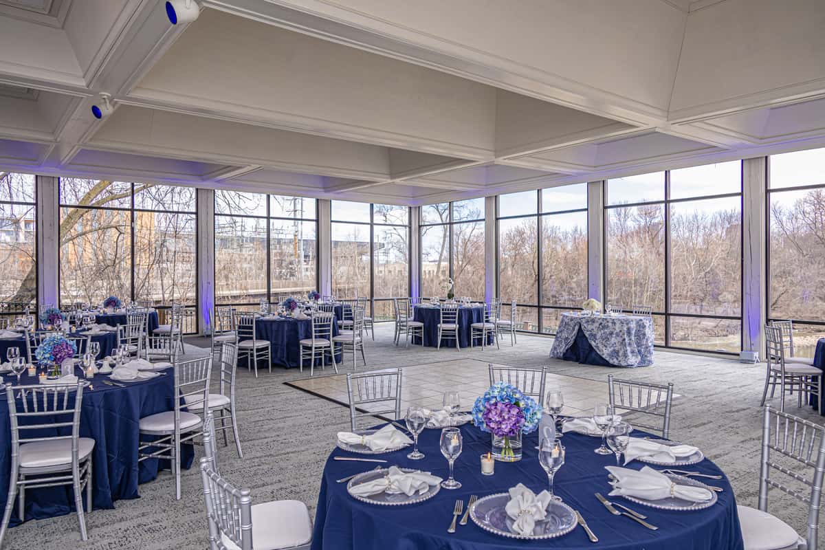 Olentangy room set up for an elegant party