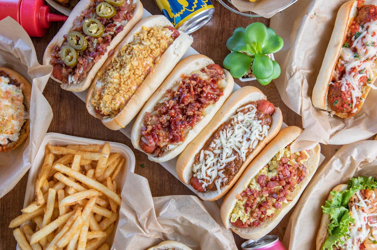 loaded hot dogs with fries