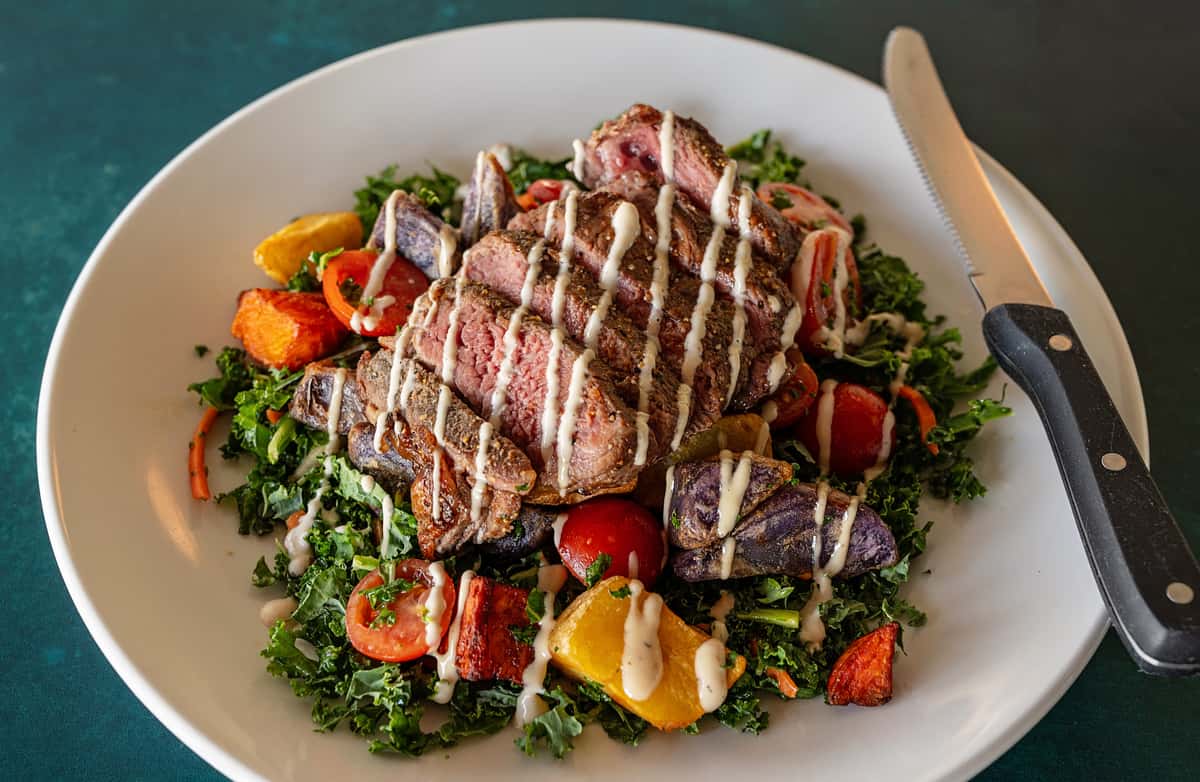 Crispy Potato Steak Salad