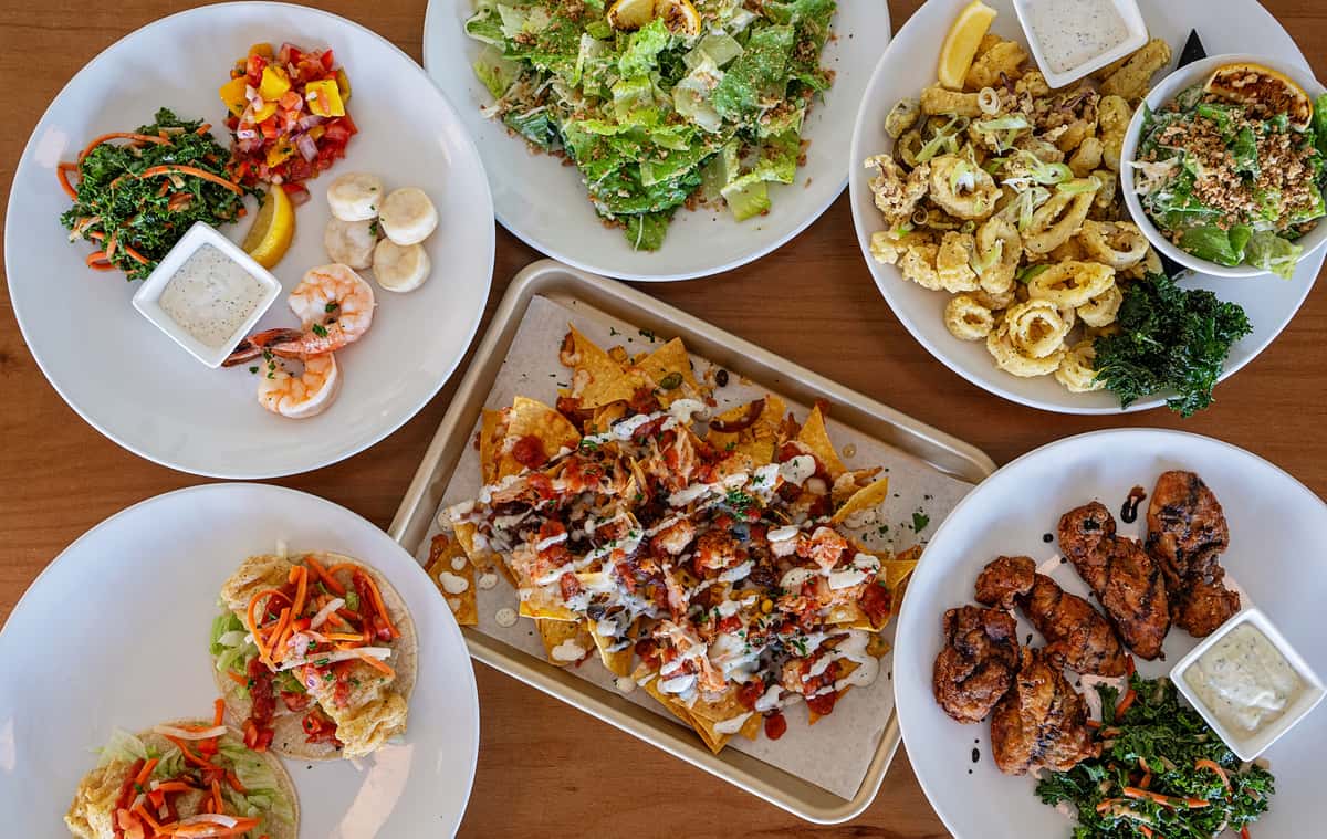 Table full of food