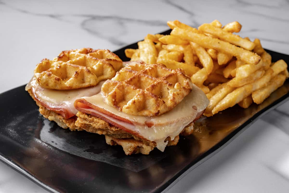 chicken waffle lunch