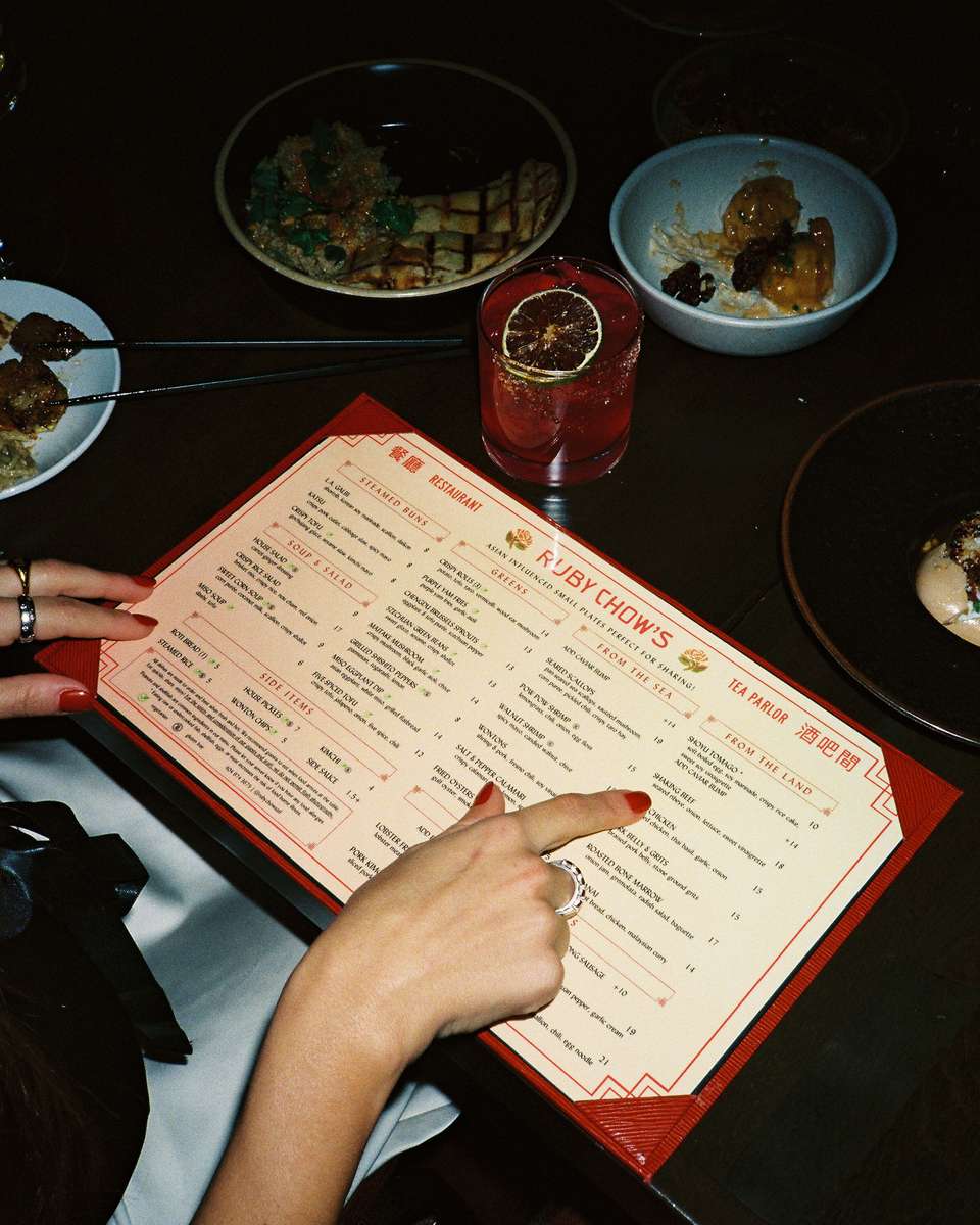 ruby chow's menu