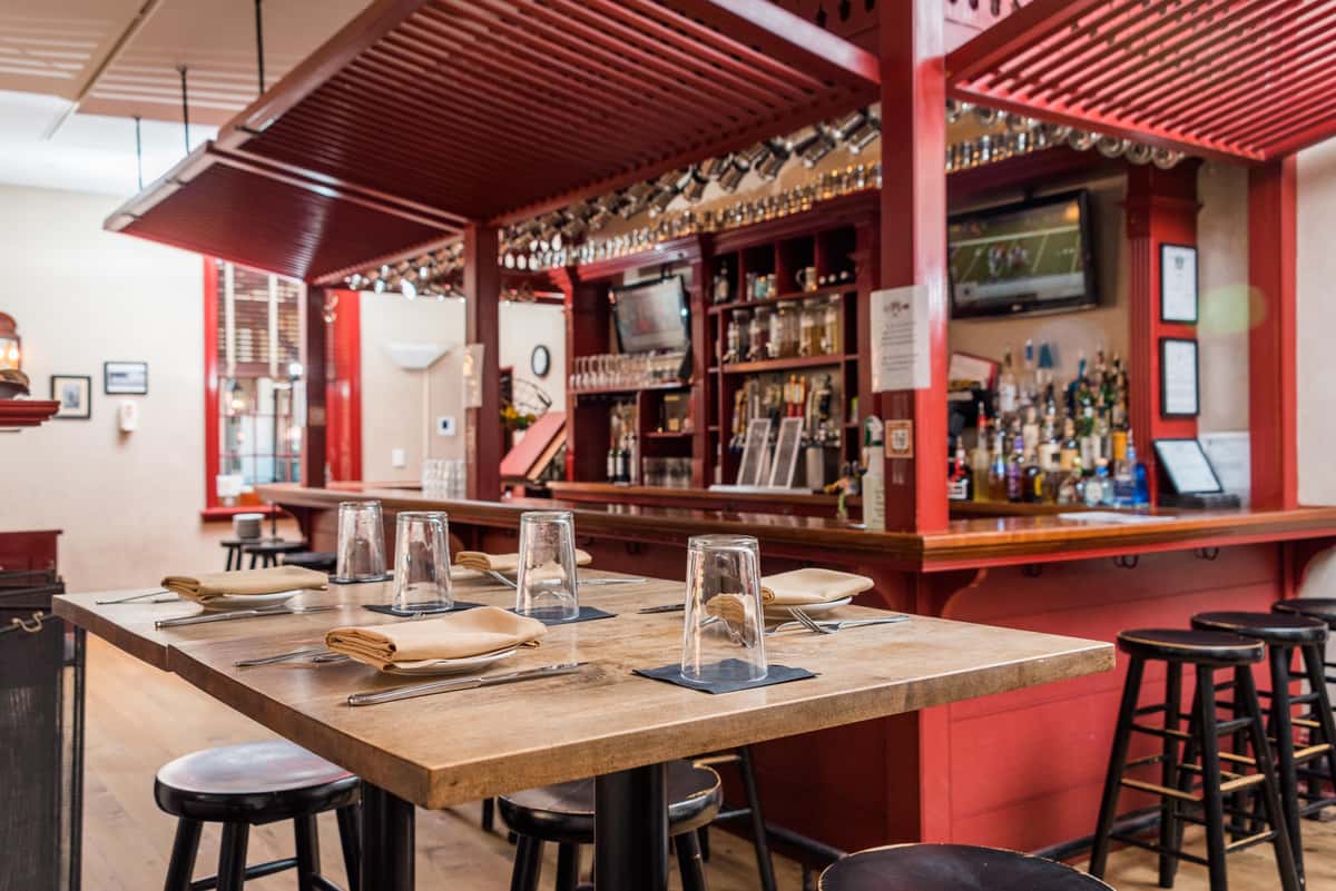 interior of historic Cantwell's Tavern