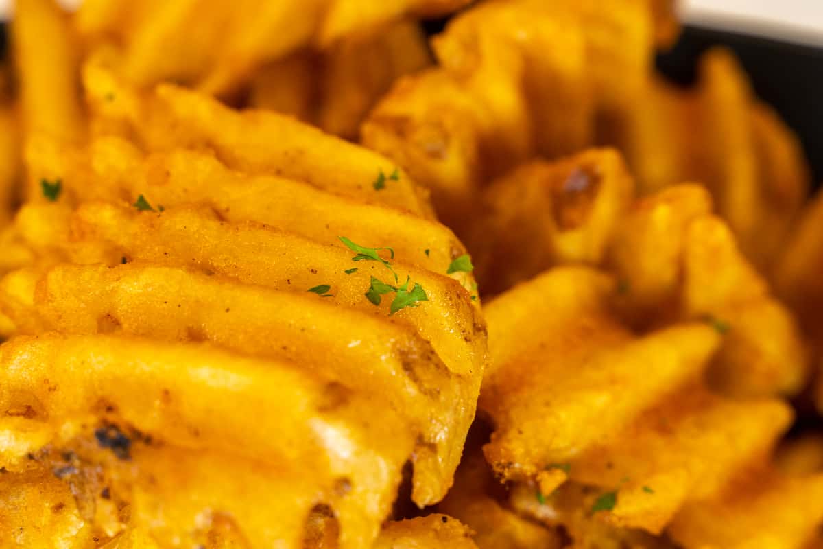 waffle fries closeup