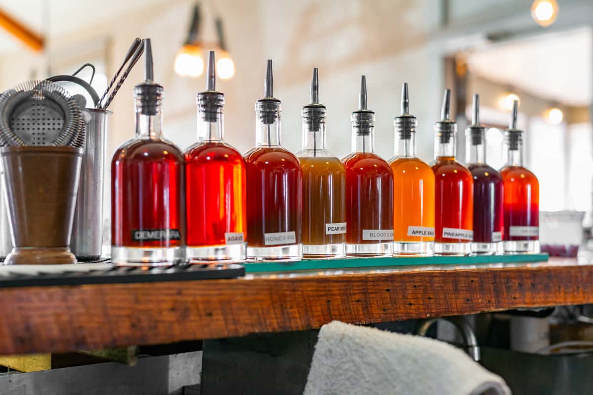 variety of syrups
