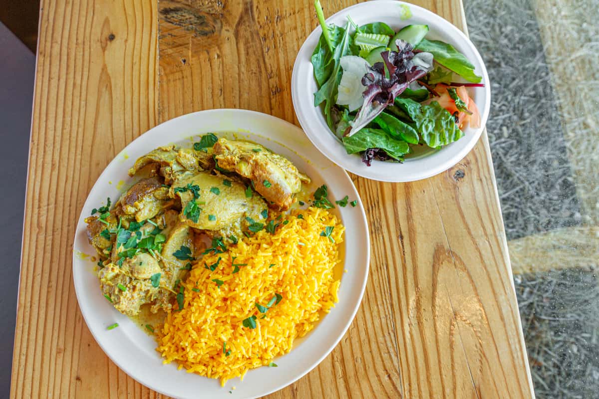 Curry chicken rice Baba Ghannouj