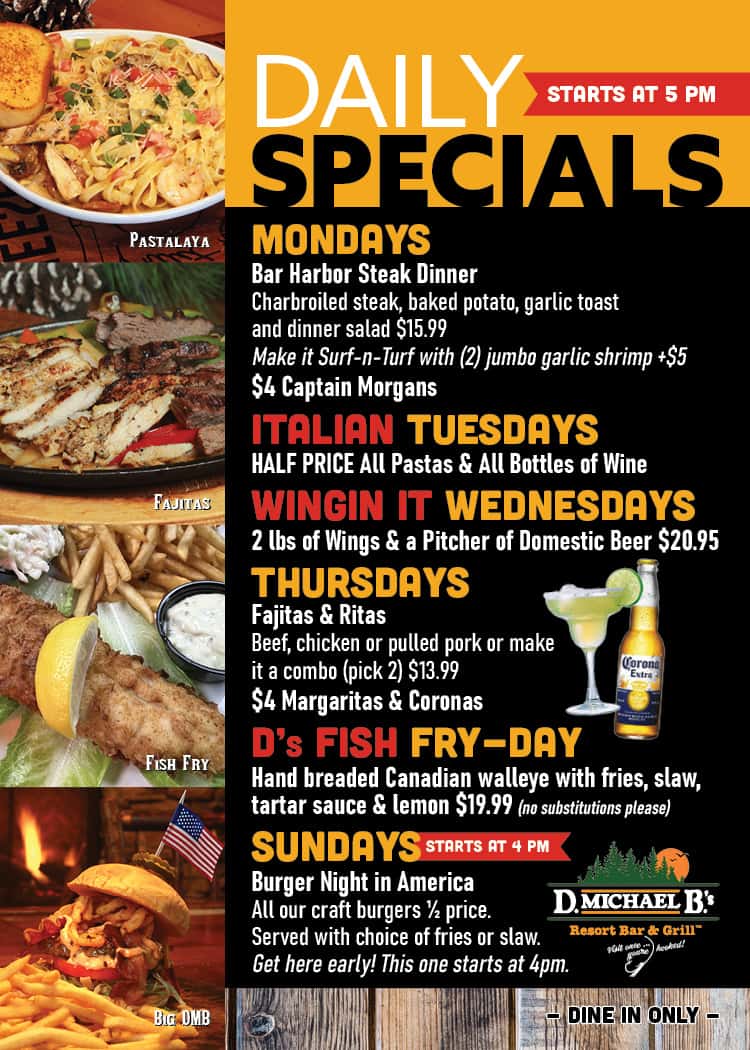 Daily specials