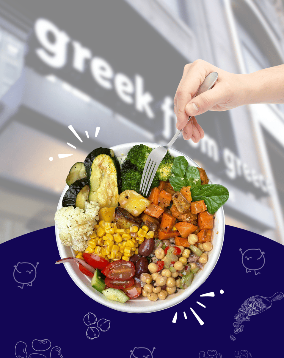vegan bowl at greek from greece