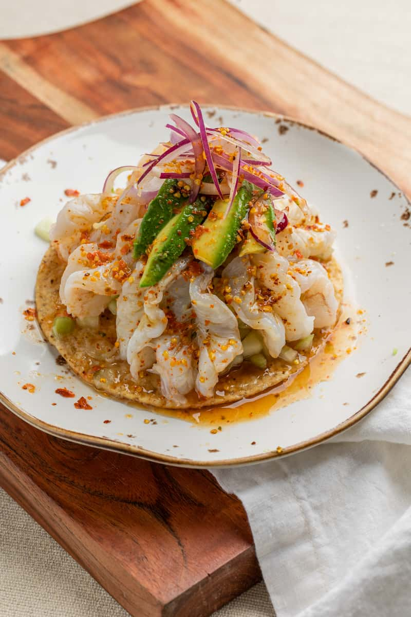 Tostada De Aguachile - Lunch/Dinner Menu - MARISCOS CHOIX