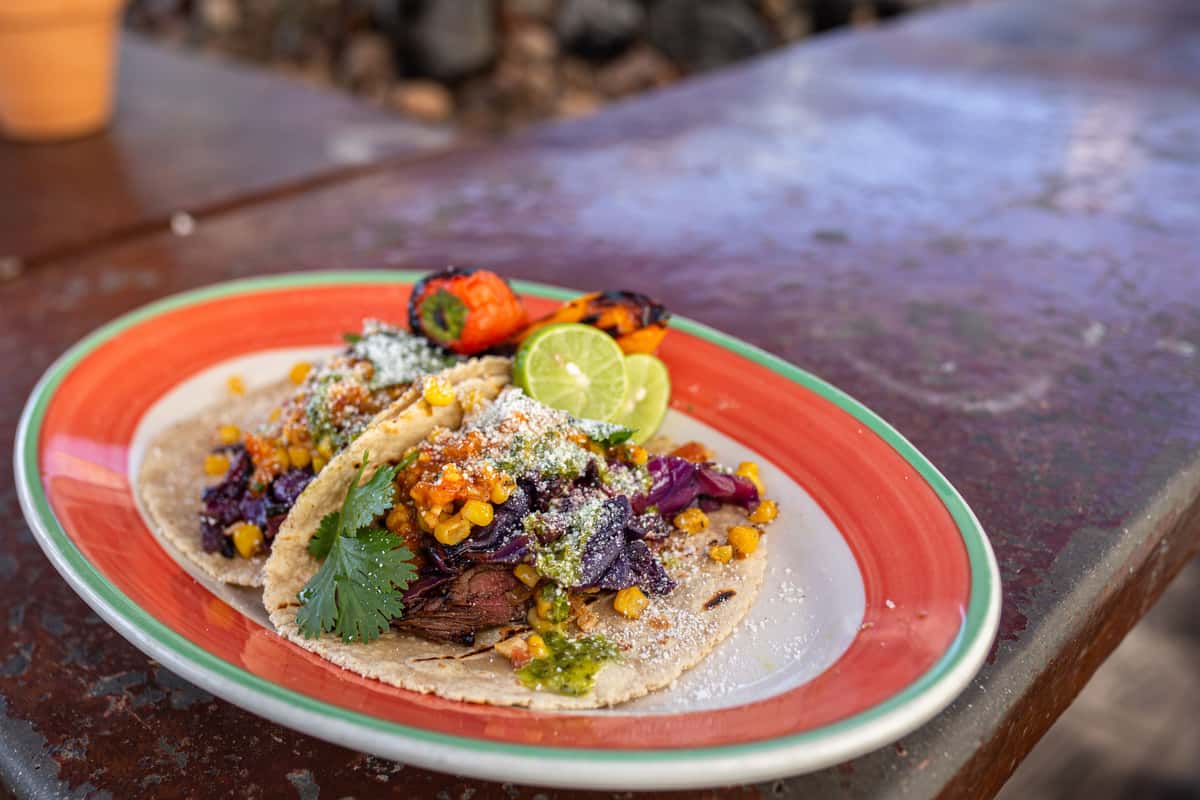 Caribbean Taco Plate (2 Tacos) No Mix/Match Miss B's Food and Drink