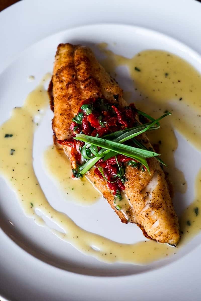 Pan Seared Walleye Dinner Ken Stewart's Lodge Fine Dining