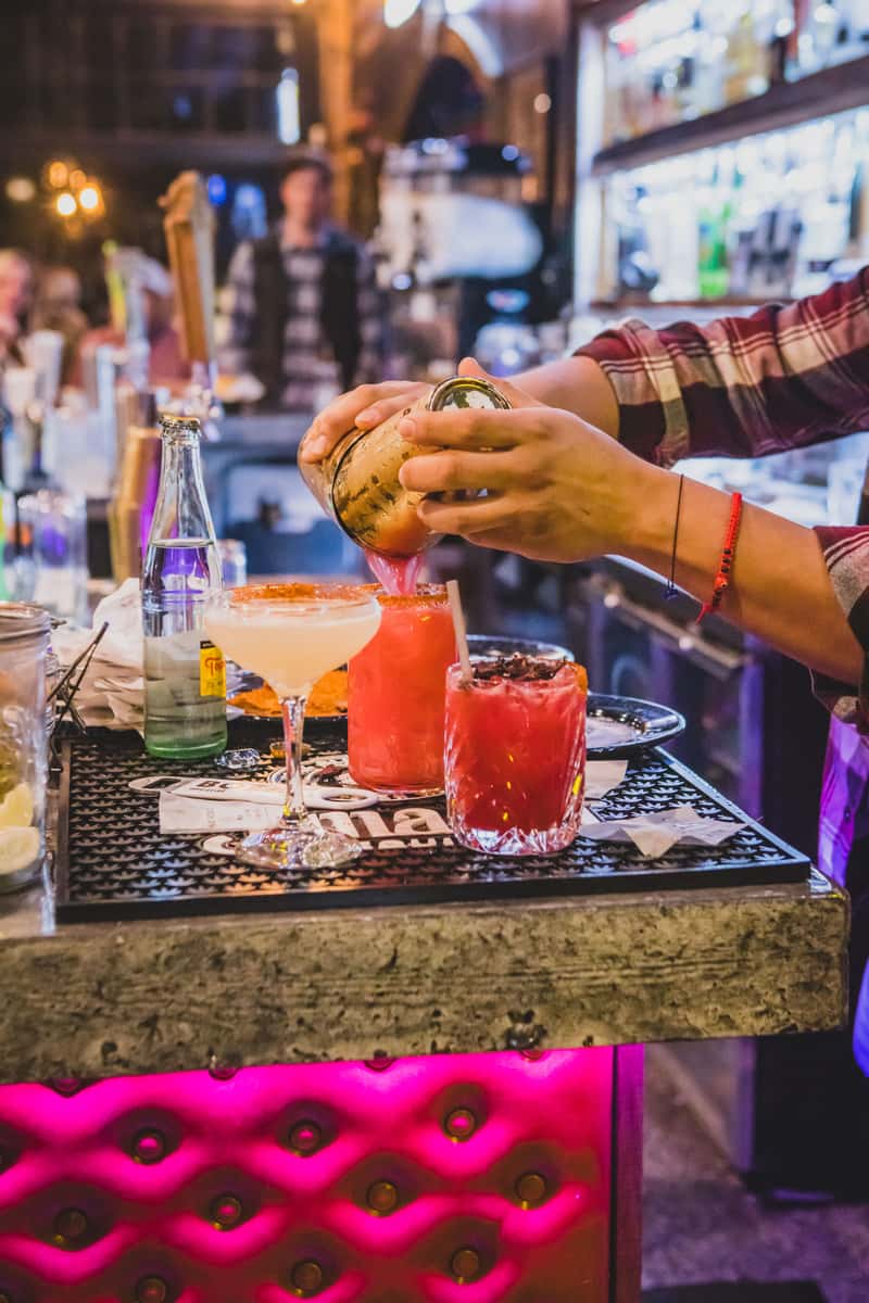 Barman preparing a cocktail